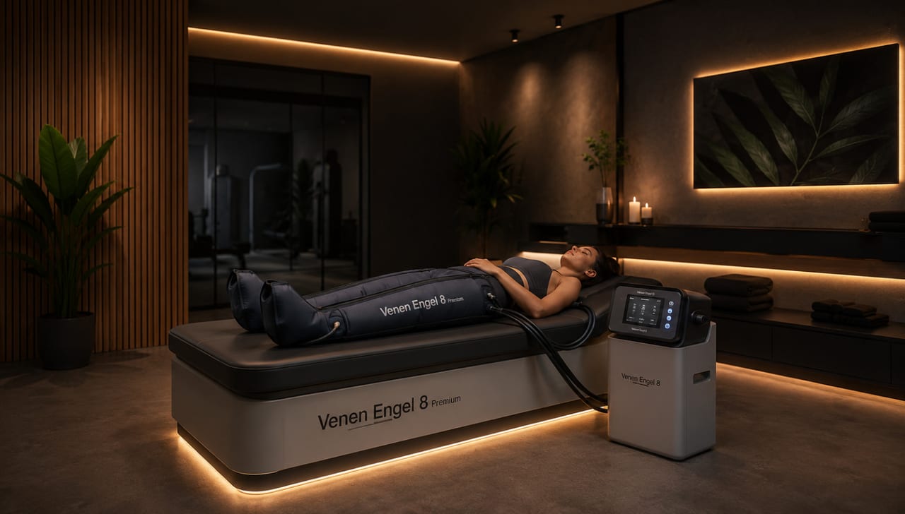 Lymphdrainage-Anwendung im Liegen